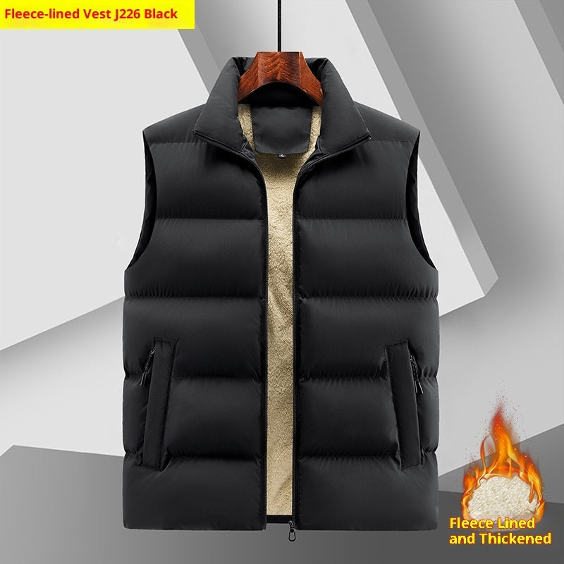 Warm Stand Collar Casual Sleeveless Waistcoat Top For Men
