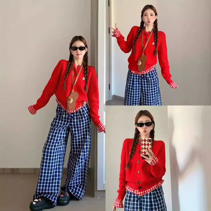 Women's Autumn And Winter Design Stitching Sweater Coat