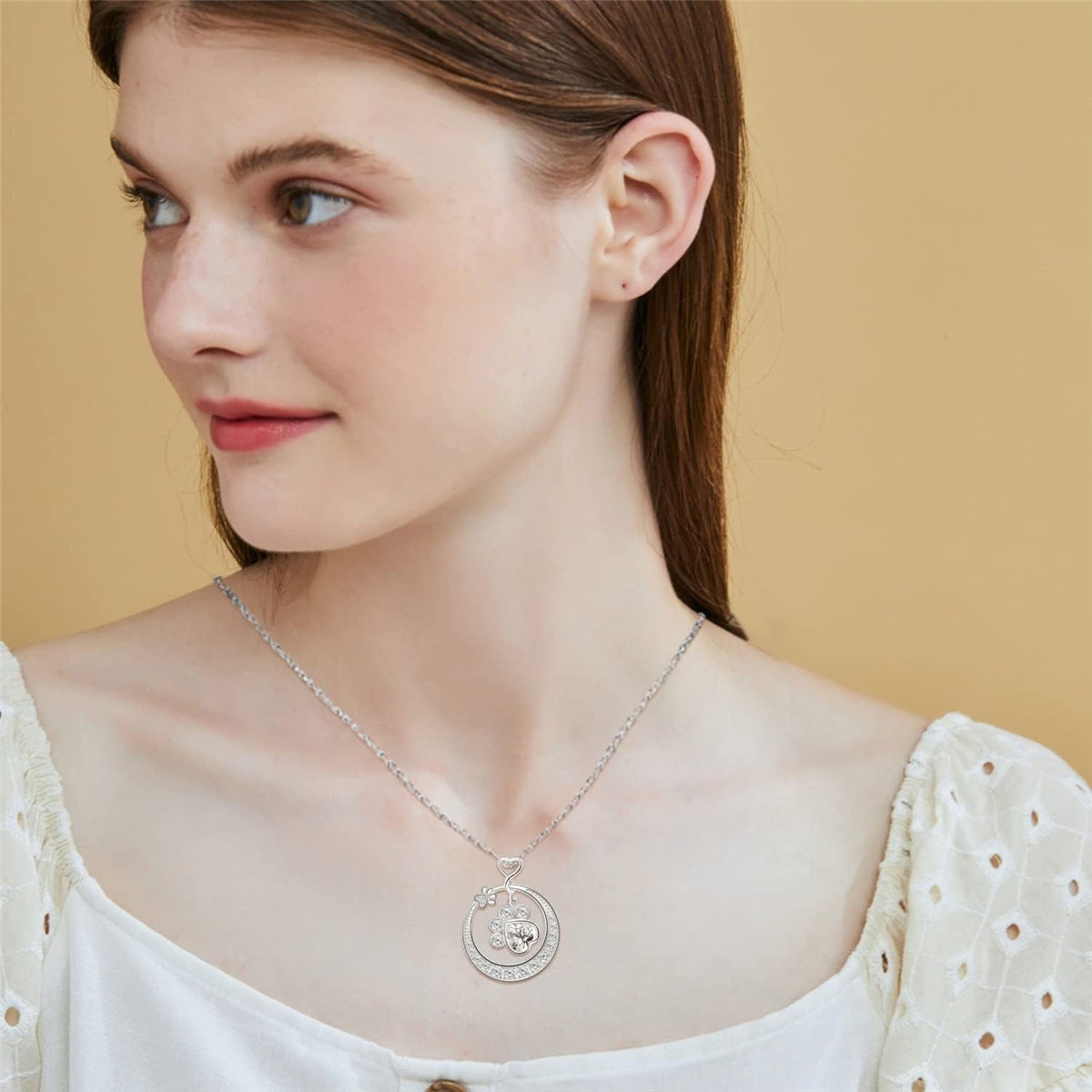 Disc Diamond Star Moon Smart Necklace
