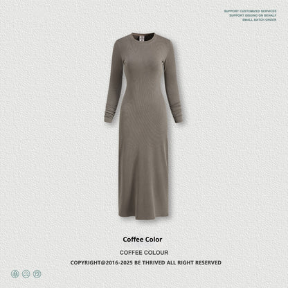 Long Sleeve Dress Split Sheath Dress For Women