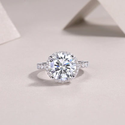 Starry Sky 5-Carat Moissanite Ring – S925 Silver & Platinum