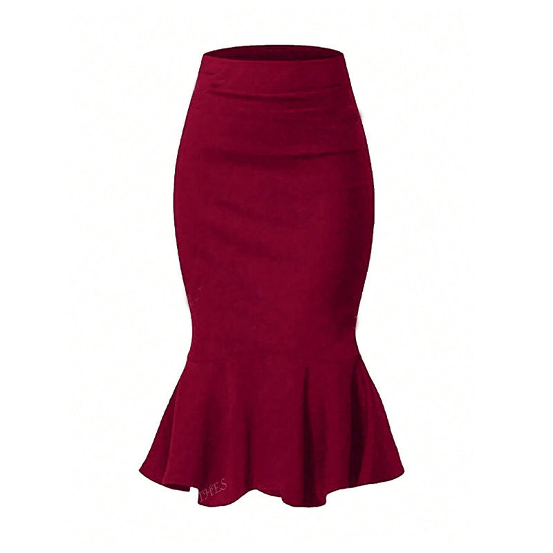 Women's Temperament Fishtail Elastic Skirt
