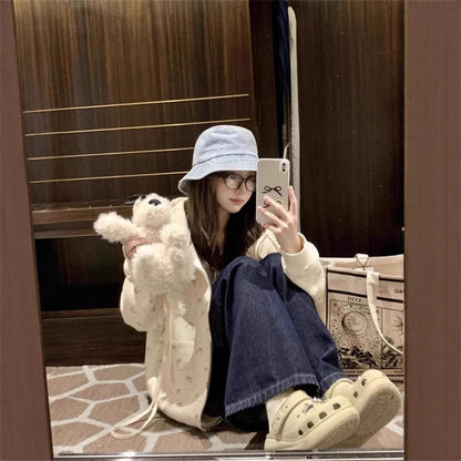 Cardigan Zipper Loose Casual Top Women