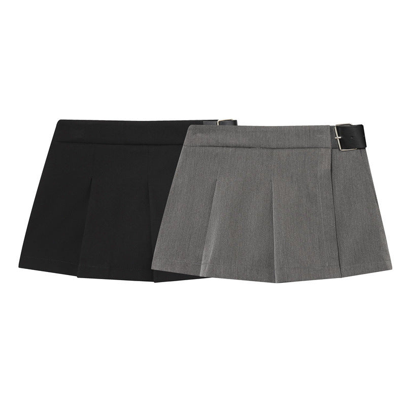 Women's Pure Desire Wide Pleated Belt Culottes
