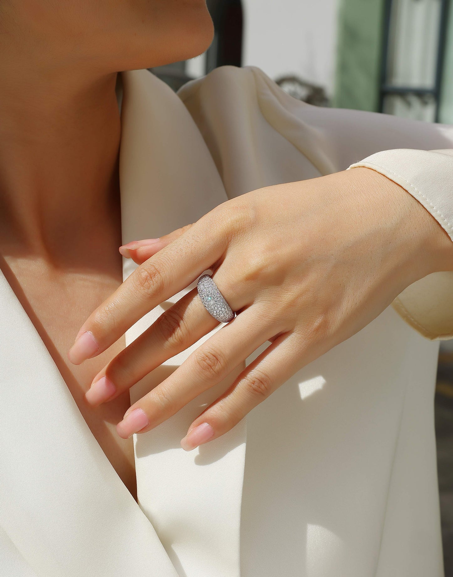 Moonlit Night Stars Moissanite Diamond Ring – S925 Silver