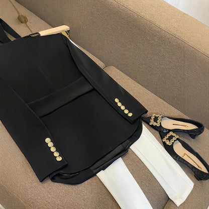 Double Breasted Elegant Slim Fit Elegant Versatile Lace-up Women's Coat