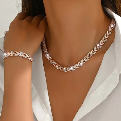 Willow Leaf Diamond Bracelet & Necklace – Affordable Luxury
