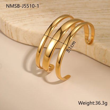 Stainless Steel Simple Open Bracelet