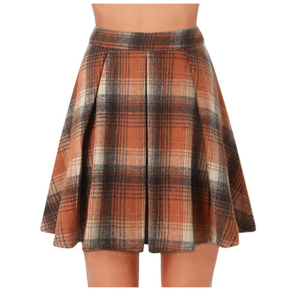 Plaid Bag Hip Vintage Skirt Women