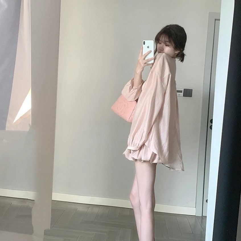 Summer Thin Long Sleeves Top Bud Skirt Pants