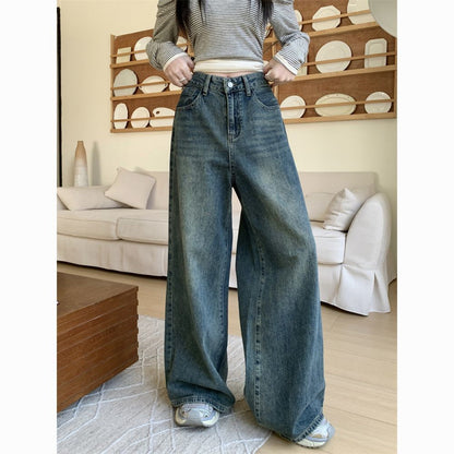 American Retro Straight Wide Leg Jeans