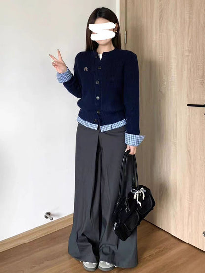 Women's Autumn And Winter Design Stitching Sweater Coat