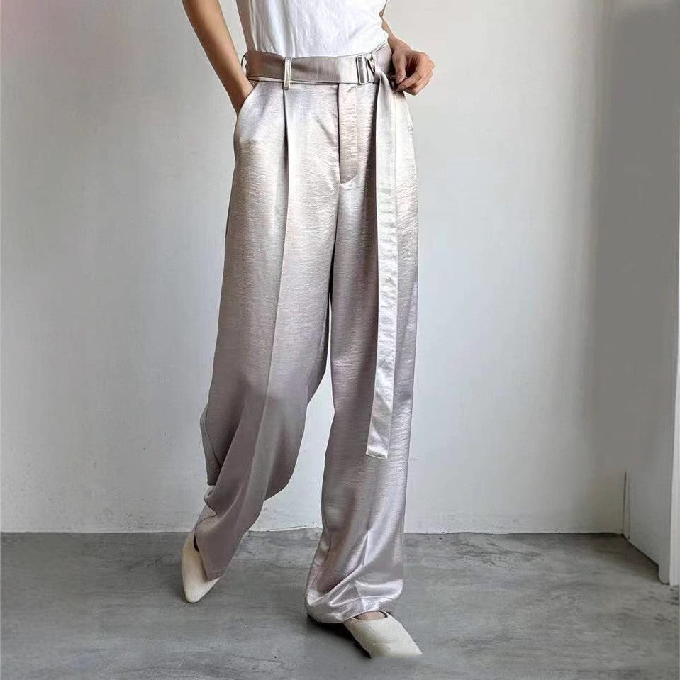 Fashionable Temperament Elegant Loose Slimming Drooping Wide-leg Pants High-grade Women's Pants