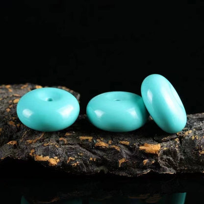 High Porcelain Turquoise Bread Ring Safety Buckle