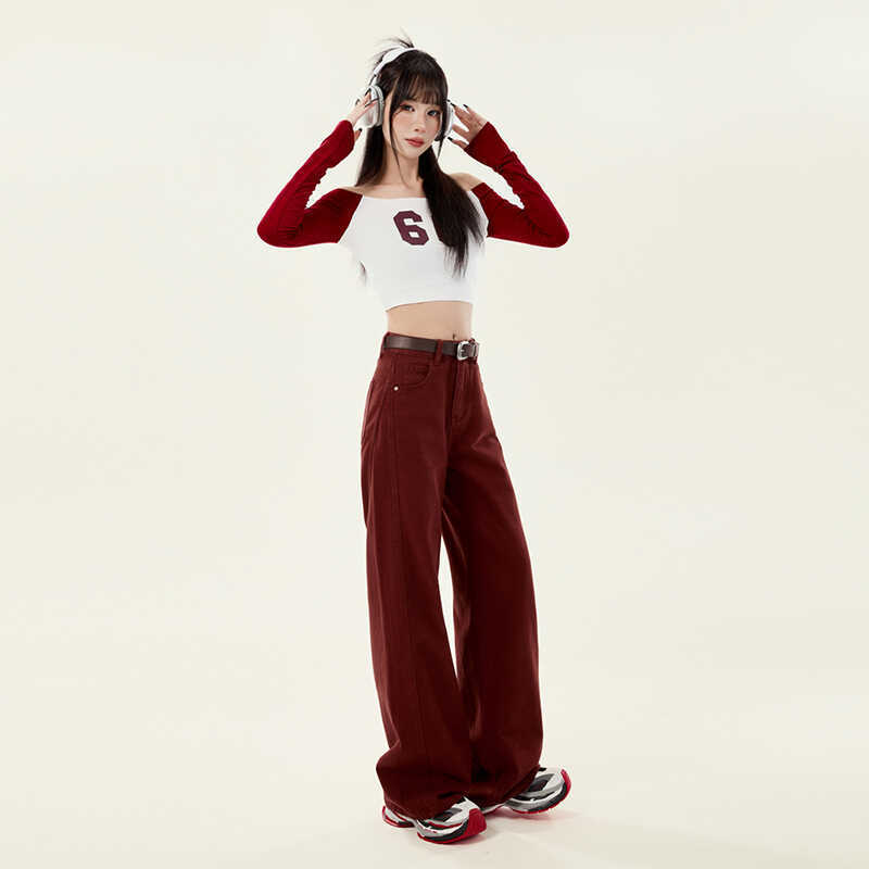 This Year's Popular Hot-selling Product Pants Retro Straight Wide-leg Pants