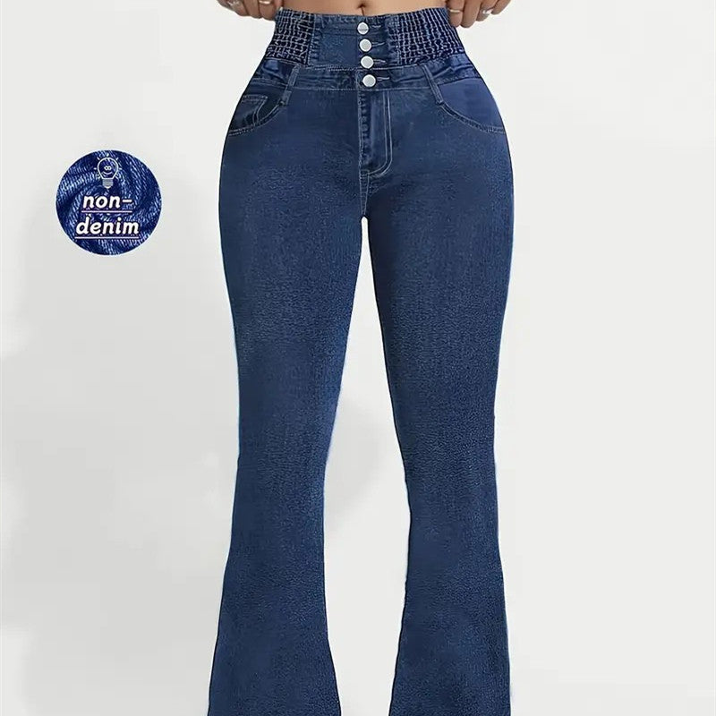 Women's High Waist 3D Printed Bootcut Trousers Yoga Pants Casual Pants