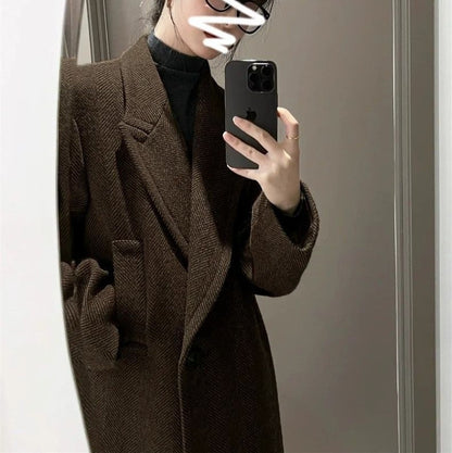 Overcoat Coat Overknee Thickened Mid-length Elegant Woolen