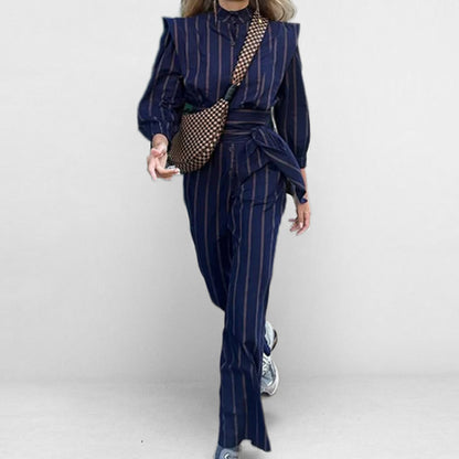 Plaid Retro Graceful And Fashionable Lace-up Trousers