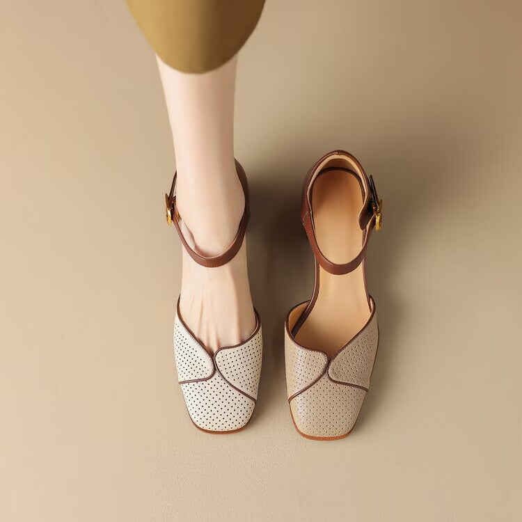 Closed-toe Sandals For Women Mid-heel Perfect With Summer Dresses