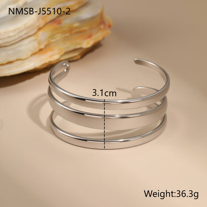 Stainless Steel Simple Open Bracelet