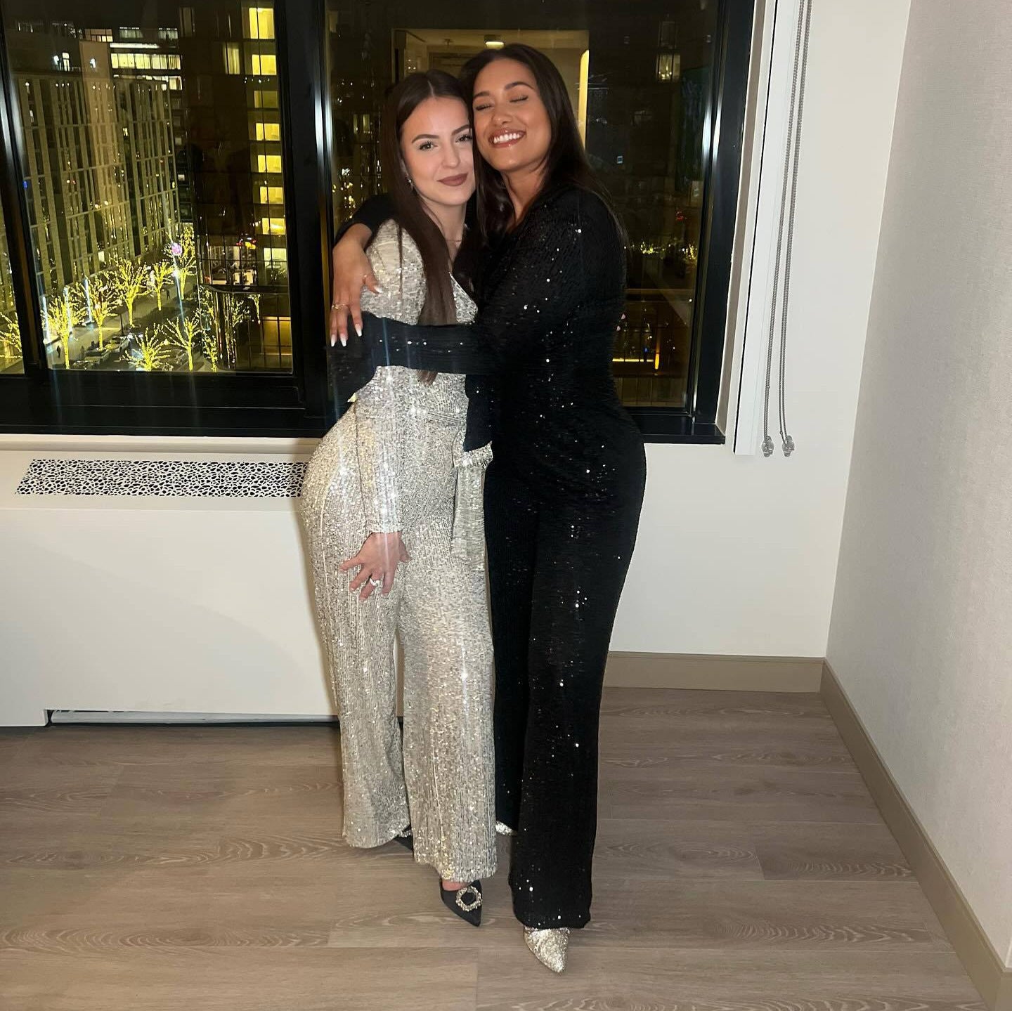 Fashion Casual Women's Clothing Sequin Coat Trousers Top Suit